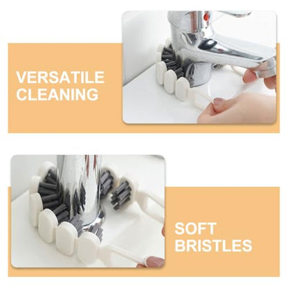UKCOCO 2pcs Bendable Crevice Cleaning Brush Set, Small Metal Bristle Gap Cleaner for Kitchen, Bathroom, and Household Debris Removal