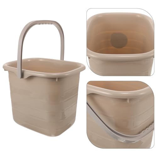 HEMOTON Plastic Bucket with Handle 11l Rectangular Small Home Water Storage Bucket Portable Multipurpose Plastic for Household Cleaning