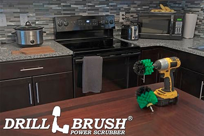 Drill Powered Kitchen Cleaning Supplies - Kitchen Scrubbing Accessories - Drill Brush Household Cleaner - Oven Cleaning Tool - Stovetop Scrubber Brushes - Kitchen Sink Scrub Brush - Frying Pan Brush - color: Green