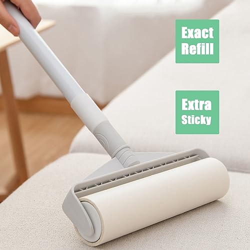 7.5 inch Lint Roller Refills Only, Pet Hair Remover Refills for Clothes Carpet Floor Couch, Extra Sticky Lint Brush Roller Refills, Pack of 5 Rolls, Total 300 Sheets (7.5'' Wide) - size: 7.5'' Wide (Pack of 5, Total 300 Sheets)