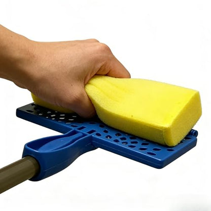 Sponge Mop for Floor Cleaning, Self-Wringing Squeeze Mop with Super Absorbent Honeycomb Sponge, Heavy Duty Roller Mop for Tile and Hardwood Floors