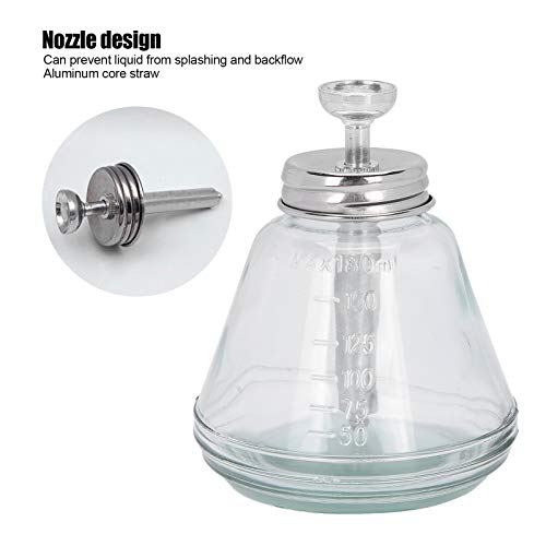 180ml Press Bottle, Press Type Dispenser Empty Nail Polish Remover Refillable Bottle Container Manicure Accessory with Top
