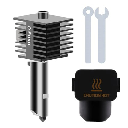 1Pcs A1 Mini/A1 Hotend 0.6mm Compatible for Bambu Lab A1/A1 Mini Print Head, High-Temperature 0.6mm Hardened Steel A1 Nozzle with Silicone Sock 3D Printer A1/A1 Mini Parts Replacement, - style: A1 Mini/A1 Print Head Kit 0.6mm