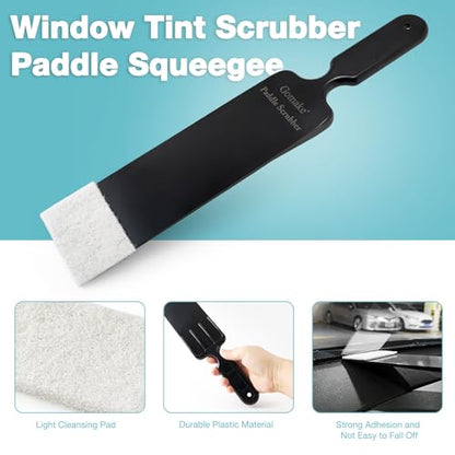 Gomake Window Tint Dash Cover Towel Absorbent Car Dashboard Protection Microfiber Towel Strand Soak Rope Car Windshield Back Window Tinting Tools with Bulldozer Squeegee Scrubber Paddle Squeegee