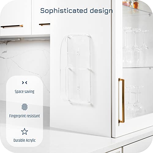 Manterio Wall Mount Plastic Bag Organizer | Durable Plastic Grocery Bag Saver | Smudge Proof, Fingerprint Resistant (Acrylic) - color: Acrylic