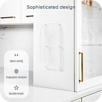 Manterio Wall Mount Plastic Bag Organizer | Durable Plastic Grocery Bag Saver | Smudge Proof, Fingerprint Resistant (Acrylic) - color: Acrylic