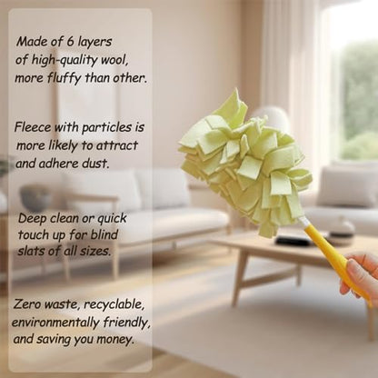 6 Layer Fleece Duster Refills for Swiffer Hand Duster, Zero Waste, Reusable and Washable Replacement Dusters for Cleaning Ceiling Fan Hardwoods (6 Pack-Multicolour-B)