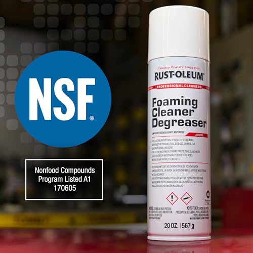 Rust-Oleum Professional Cleaners Foaming Cleaner Degreaser | 20oz Aerosol Can | Professional Strength - size: 20 Fl Oz (Pack of 1)