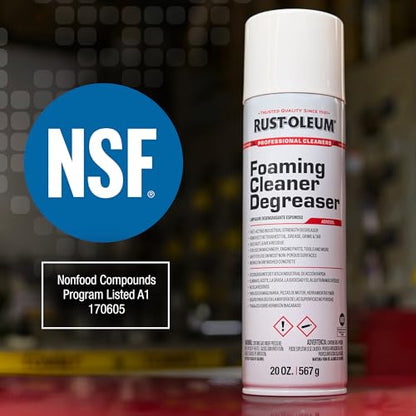 Rust-Oleum Professional Cleaners Foaming Cleaner Degreaser | 20oz Aerosol Can | Professional Strength - size: 20 Fl Oz (Pack of 1)