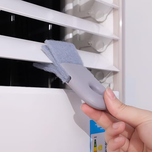 Groove Cleaning Brush Window Track Cleaner Window Sill Cleaner Sliding Door Track Crevice Clean Brushes,Gray - color: Gray