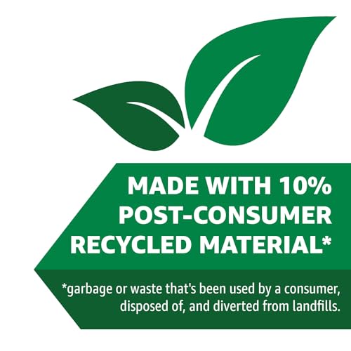 Amazon Basics 13 Gallon Tall Kitchen Drawstring Trash Bags, Unscented, 10% Post Consumer Recycled, 45 Count - size: 1 Count (Pack of 45)