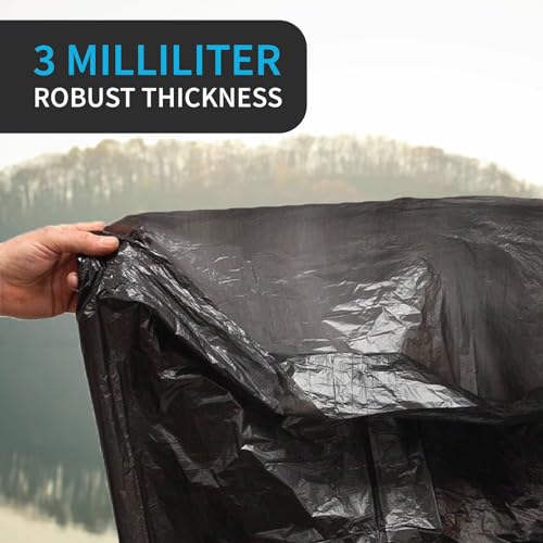 Heavy Duty Contractor Bags, 42 Gallon, 32.75" X 47" - 3 MIL Thick Large Black Industrial Garbage Trashbags (No Ears) for Construction and Commercial use (No Ties) - style: 42 Gal, 3.0 Mil, 45 Count, Black