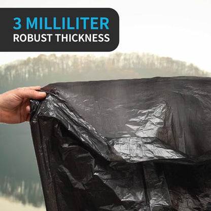 Heavy Duty Contractor Bags, 42 Gallon, 32.75" X 47" - 3 MIL Thick Large Black Industrial Garbage Trashbags (No Ears) for Construction and Commercial use (No Ties) - style: 42 Gal, 3.0 Mil, 45 Count, Black