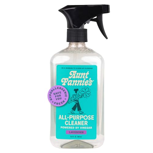 Aunt Fannie's All Purpose Household Cleaner, Multi-surface Spray, Powered by Vinegar for Kitchen, Bath, Windows and Countertops, Lavender Scent (Pack of 1) - size: 16.9 Fl Oz (Pack of 1)