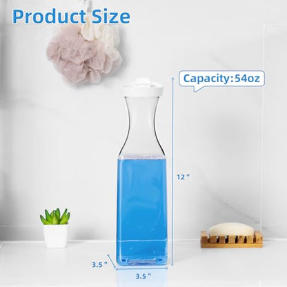 Laundry Detergent Dispenser,54oz Fabric Softener Dispenser,Plastic Liquid Laundry Detergent Container,Laundry Detergent Organizer for Laundry Room Organization with 4 Labels,3 Pack,White - color: White