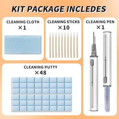 MOLOPPO Cleaning Putty, Phone Cleaning Kit with Clean Pen, Remove Ear Wax & Dirt & Gunk from Device's Small Crevices, for AirPod Cleaner Kit for Airpods Charging Case/Headphones/Electronics, Blue - color: B6-Blue