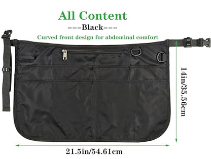 Bafelia Cleaning Apron Caddy for Women with 6 Pockets, Professional Waterproof Cleaning Supplies for Housekeeping - color: Black
