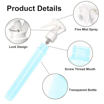 Spray Bottle For Hair, Ultra Fine Mist Leakproof Reusable Water Mister, Continuous Mister Spray Bottle for Hairstyling, Skin Care, Cleaning and Plants, Durable Portable Design(Blue, 50ml)