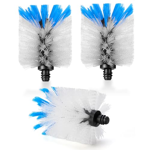 Stainless Steel Water Bottle Brush, 2 Pack, 15 in with 3 Replacement Brush Heads, Flat Head