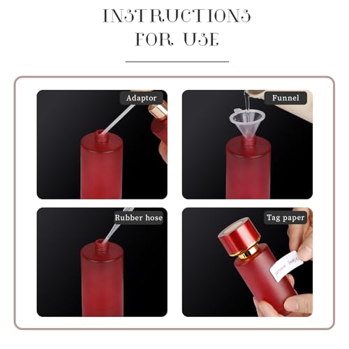 2pcs 50ml Glass Spray Bottle for Perfume,Refillable Travel Perfume Atomizer Bottles,Red Portable Cologne Atomizer Empty Bottle. (Red*2) - color: Red*2
