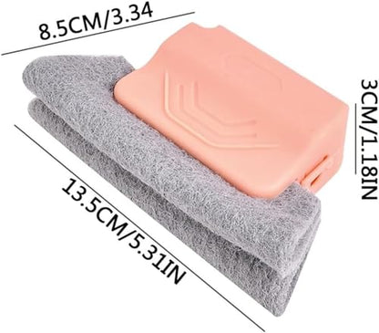 Magic Window Track Cleaner, Window Groove Cleaning Brush Tool Set, Handheld Cleaning Brushes for Window Slides Gaps Tile Lines Shutters and Car Vents, 5.31 x 3.35 x 1.18 Inches (Pink 3) - color: Pink 3