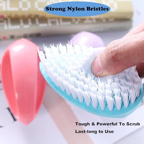 2 Pack Scrubbing Brushes for Cleaning, Heavy Duty Scrub Brush Nylon Stiff Bristles,Scrubber Cleaner Brush for Bathroom,Showe,Sink,Kitchen,Bathtub,Floor,Multi-Purpose Cleaning Brush (Green+Blue) - color: Green+blue