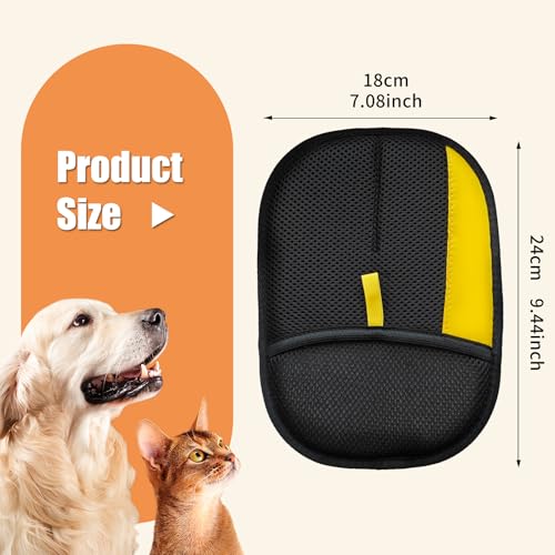 Electrostatic Gloves for Pet Hair Removal: Upgraded 2PCS Animal Fur Removal Tool for Dogs&Cats Efficient Reusable Pet Hair Remover for Couch Carpet Car Seat Clothing Quick Clean (2 pcs-Blue) - color: 2 pcs-blue