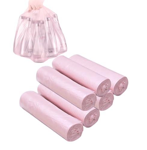 3-4 Gallon Bathroom Trash Bags 120 Count Pink Small Trash Garbage Bags, Strong Thin Material Disposable Trash Bags for Office, Home Waste Bin (Pink, 120 Count) - color: Pink