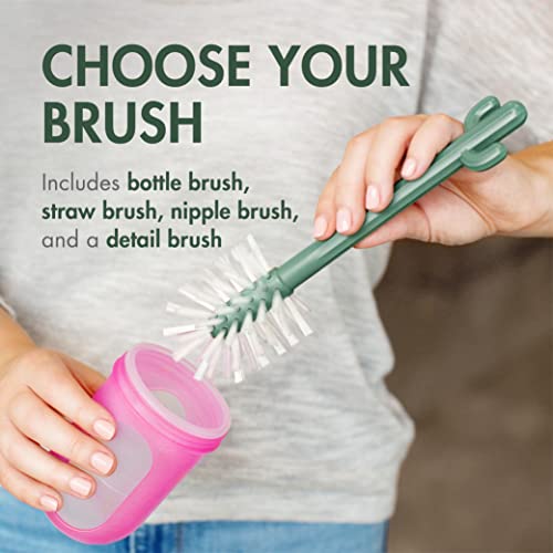 Boon Cacti Bottle Cleaning Brush Set,Terracotta,4 Piece Set,(Pack of 12) - size: 4 Piece Set (Pack of 12), style: Terracotta Set