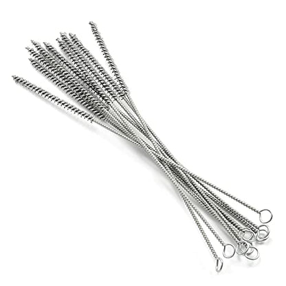 Utoolmart Steel Wire Tube Brush 12" x 1/4" Spiral Long Handle Cleaning Brush for Tube Bottle Pipe Welding Slag Rust Remove Cleaning Tool,10pcs - color: 10pcs, size: 0.6cm