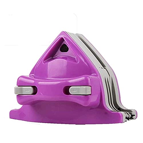 Double-Sided Magnetic Glass Wiper Cleaner Magnetic Force for Double Glazed Windows Thickness 5-35mm Magnetic Window Cleaner Wiper Glass Washing Cleaning Tool Brush (Color : Purple) - color: Purple