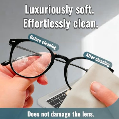 10 Pack Microfiber Cleaning Cloths, Premium 110D Scratch-Free & Lint-Free Clean Cloth for Eyeglasses, Phone Screen, Camera Lens, VR/AR Headset, Car Mirror, Reusable & Washable (5 Colour, 6.9 * 5.7) - color: 5 Colour