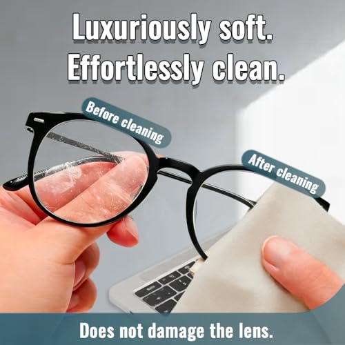 10 Pack Microfiber Cleaning Cloths, Premium 110D Scratch-Free & Lint-Free Clean Cloth for Eyeglasses, Phone Screen, Camera Lens, VR/AR Headset, Car Mirror, Reusable & Washable (Coffee&Black, 6.9*5.7) - color: Coffee&Black