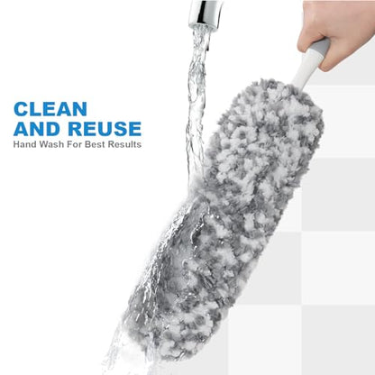 12" Microfiber Car Duster – Soft Interior Detail Brush for Dash, Seats, Vents & Console – Scratch‑Free, Washable Dust Remover for Car Interior Detailing