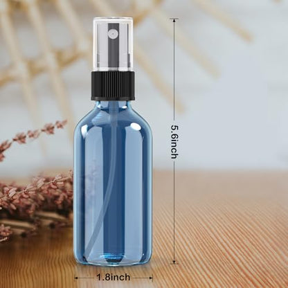 Wedama 4 oz Mini Glass Spray Bottles, Empty Small Spray Bottles with Funnel Dropper, Fine Mist for Hair, Travel, Plants, Cleaning Solutions and Skin Care (4 Pack Indigo Blue) - color: Indigo Blue, size: 4 Ounce (Pack of 4)