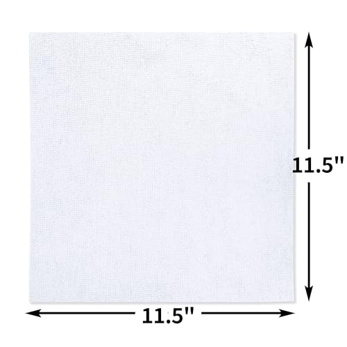 White Microfiber Cleaning Cloth, 150 Pack Shop Towels All-Purpose Cleaning Rags, Bulk Lint-Free Washcloth Reusable Microfiber Towels for Cars Mechanic Garage & Housekeeping 11.5"*11.5" - color: White, style: 150 Pack