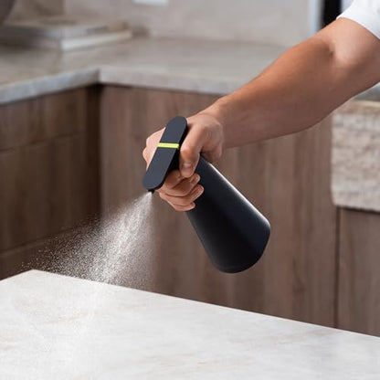simplehuman Sensor Spray, Automatic Continuous Spray Bottle, Intuitive Touch, Superfine Mist, Wide-Coverage Cone & Ultra-Precise Jet, Refillable & Rechargeable, for Cleaning, Plants & Hair, Black - color: Black