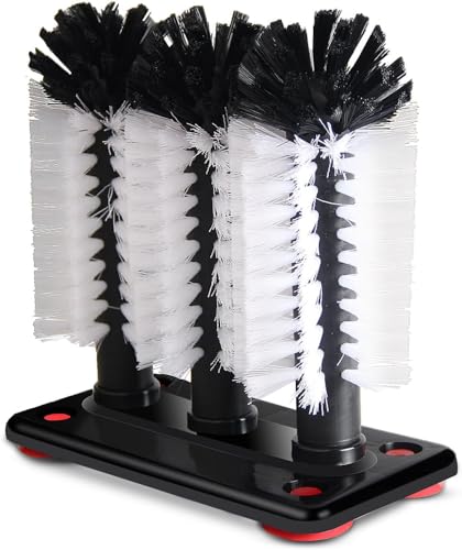 Glass Washer Brush Cleaner - 3 Brushes per Base