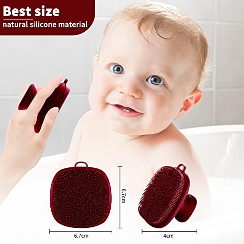 Silicone Face Scrubber for Men Facial Cleansing Brush Silicone Face Wash Brush Manual Waterproof Cleansing Skin Care Face Brushes for Cleansing and Exfoliating (red) - color: Red