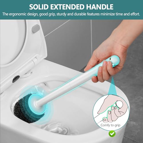 Gold Toilet Brush and Holder Set 2 Pack,Toilet Bowl Brush with Long Handle, Easy to Assemble of Compact Toilet Scrubber, Gold Bathroom Accessories. 2U - size: 2 pack standard cover