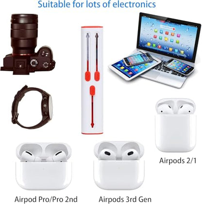 Multi-Function Cleaner Brush for Airpods Pro - Cleaner Pen Kits Soft Brush for Bluetooth Earphones Case Cleaning Tools for Keyboard Earbuds, Laptop, Phone iPhone 17 16 15 Pro Max LEGO Camera Lens