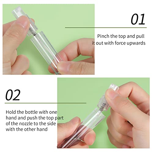 Teenitor 20Pcs Mini Spray Bottles, 10ml 5ml Perfume Atomizer Fine Mist, Plastic Perfume Bottles Empty, Clear Perfume Travel Refillable Spray Bottle - size: 5ml & 10ml