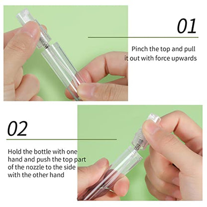 Teenitor 20Pcs Mini Spray Bottles, 10ml 5ml Perfume Atomizer Fine Mist, Plastic Perfume Bottles Empty, Clear Perfume Travel Refillable Spray Bottle - size: 5ml & 10ml