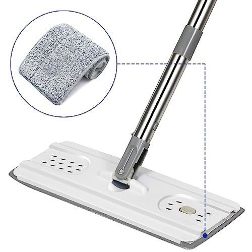 Microfiber Cleaning Pads: 10 Pack 13" X 4.9" Washable for Floor Cleaning Compatible with Tethys & Most 13 Inch Flat Mops - Replacement for Mop Bucket Set - color: 10 Packs - 5 Scrubby 5 Soft