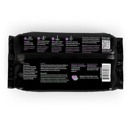 Wipex XL Wet Floor Wipes for Squeegee Stick, Cuban Mop or Sweeping Mop, Plant Based Multi Surface Cleaning Wipes, Lavender Scent, Huge Disposable Wipes (24" x 14"), Extra Thick, 12 Count (Pack of 1) - size: 12 Count (Pack of 1)