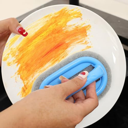 1 Piece Ergonomic Handle Cleaning Brush Reusable Kitchen Pan Pot Dishwashing Scouring Pad Brush Household Tableware Clean Tools 14 * 8.5cm