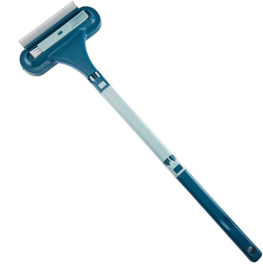 Window Screen Cleaning Brush, 2 in 1 Screen Cleaner Tool with Squeegee, Multi-Purpose for Patio, Door, Porch Screens (Blue) - color: Blue
