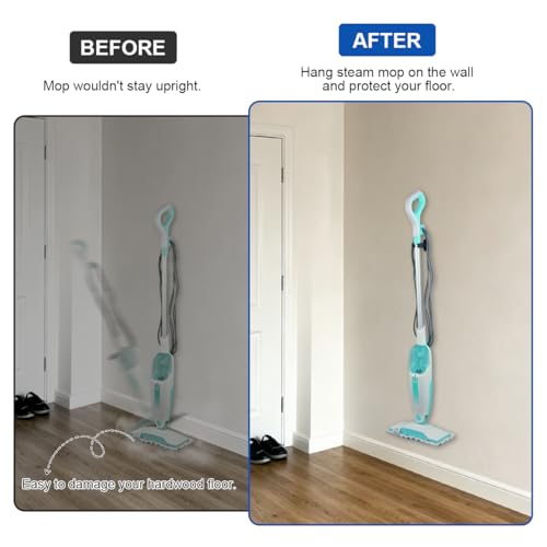 LANMU Wall Mount Holder Compatible with Shark Steam Mop Models S8001, S8002BRN, S8201,S2001, S3501, S1000, Space-Saving Storage Rack