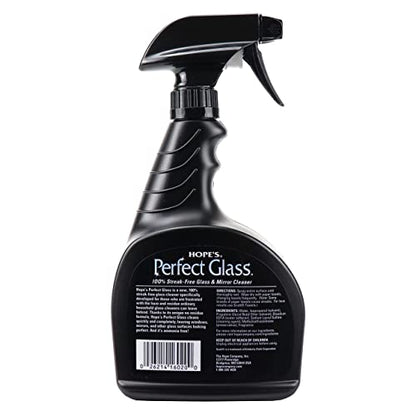HOPE'S Perfect Glass Cleaner Spray, Streak-Free, Ammonia-Free Window, Mirror, Screen, Tinted Glass, and Shower Door Cleaner, Indoor and Outdoor Glass Surfaces, 32 Fl Oz, Pack of 6 - style: 32 Fl Oz (Pack of 6)