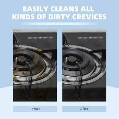 TQRR Hard Bristle Crevice Cleaning Brush-Thin Gap Scrub Brush, Small Cleaning Brush, Grout Brush, Kitchen Brush, Cleaning Tools for Toilet, Bathroom, Sink, Home, Household, Window (6, Black) - color: Black
